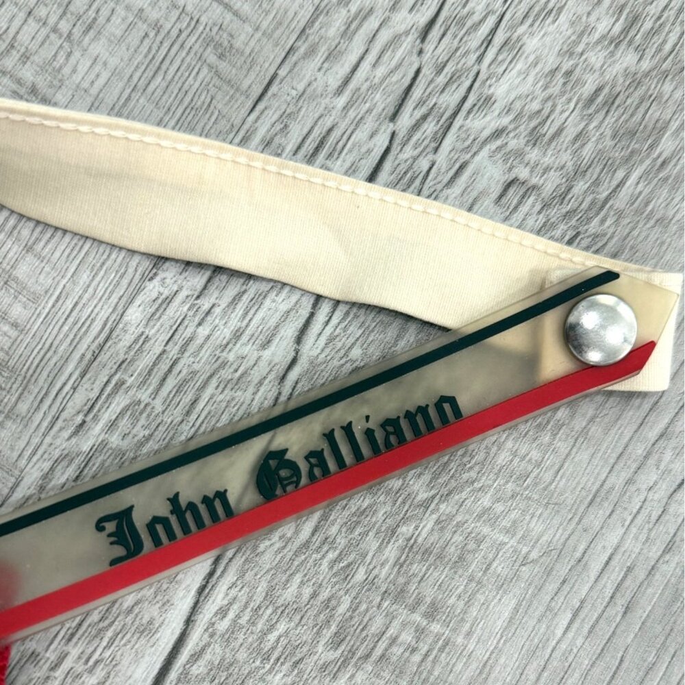 John Galliano Bikini Top Underwire Red Textured Womens Size 46 IT / Large US - Picture 4 of 6